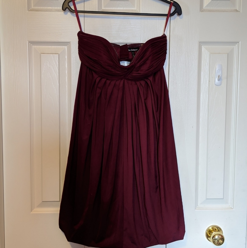 Le Chateua Rich Burgundy Dress - Picture 1 of 5
